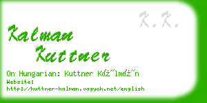 kalman kuttner business card